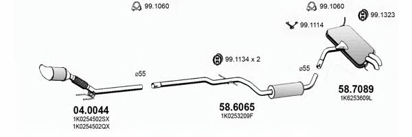 ART2948 Asso Система выпуска отработаных газов