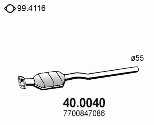 Asso 40.0040 Каталізатор 400040: Купити в Україні - Добра ціна на EXIST.UA!