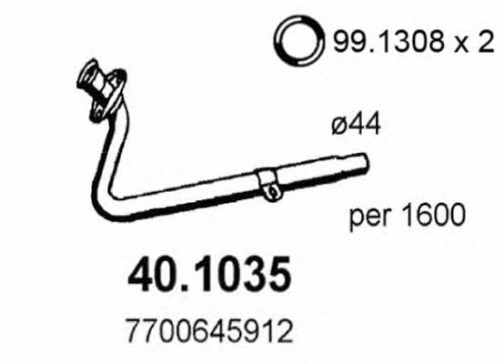 Asso 40.1035 Вихлопна труба 401035: Купити в Україні - Добра ціна на EXIST.UA!