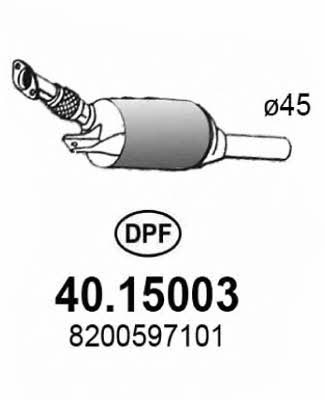 Asso 40.15003 Фільтр сажевий DPF 4015003: Купити в Україні - Добра ціна на EXIST.UA!