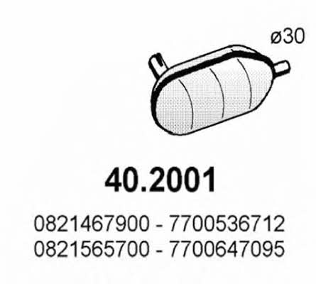 Asso 40.2001 Резонатор 402001: Купити в Україні - Добра ціна на EXIST.UA!