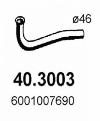 Asso 40.3003 Вихлопна труба 403003: Купити в Україні - Добра ціна на EXIST.UA!