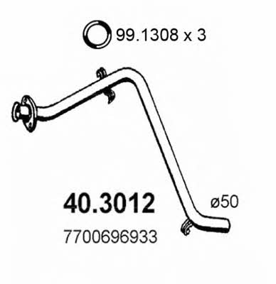 Asso 40.3012 Вихлопна труба 403012: Купити в Україні - Добра ціна на EXIST.UA!