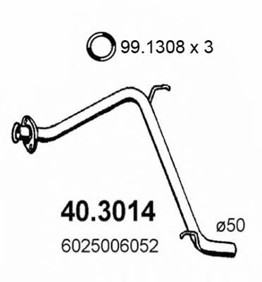 Asso 40.3014 Вихлопна труба 403014: Купити в Україні - Добра ціна на EXIST.UA!