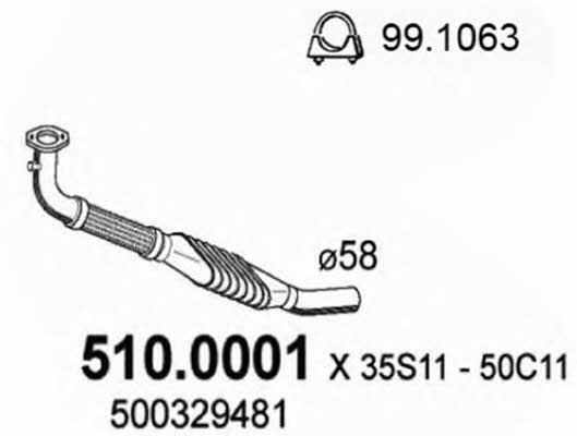 Asso 510.0001 Каталізатор 5100001: Купити в Україні - Добра ціна на EXIST.UA!