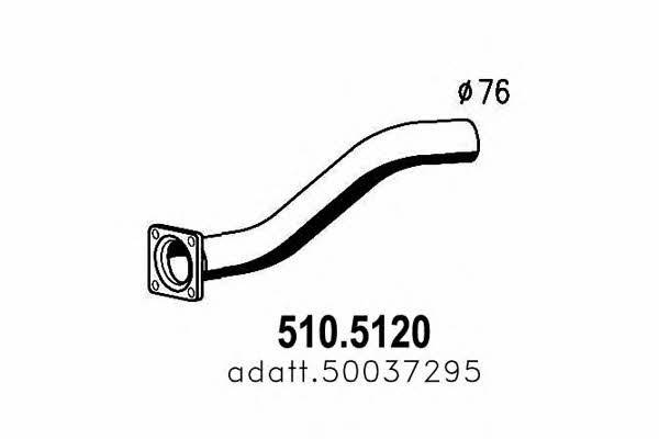 Asso 510.5120 Вихлопна труба 5105120: Купити в Україні - Добра ціна на EXIST.UA!