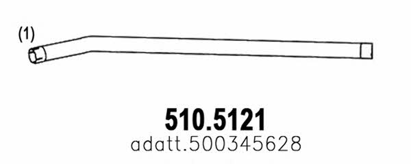 Asso 510.5121 Вихлопна труба 5105121: Купити в Україні - Добра ціна на EXIST.UA!