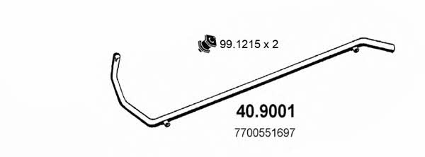 Asso 40.9001 Вихлопна труба 409001: Купити в Україні - Добра ціна на EXIST.UA!