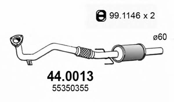 Asso 44.0013 Каталізатор 440013: Купити в Україні - Добра ціна на EXIST.UA!