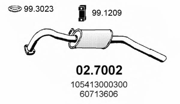 Asso 02.7002 Глушник, задня частина 027002: Приваблива ціна - Купити в Україні на EXIST.UA!