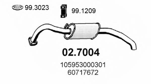 Asso 02.7004 Глушник, задня частина 027004: Приваблива ціна - Купити в Україні на EXIST.UA!