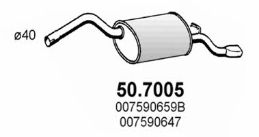 Asso 50.7005 Глушник, задня частина 507005: Купити в Україні - Добра ціна на EXIST.UA!