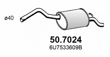 Asso 50.7024 Глушник, задня частина 507024: Купити в Україні - Добра ціна на EXIST.UA!