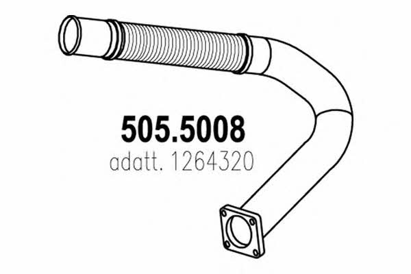 Asso 505.5008 Вихлопна труба 5055008: Купити в Україні - Добра ціна на EXIST.UA!