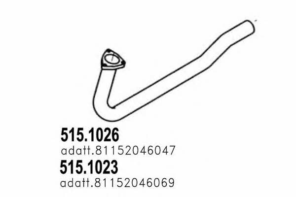 Asso 515.1023 Вихлопна труба 5151023: Купити в Україні - Добра ціна на EXIST.UA!