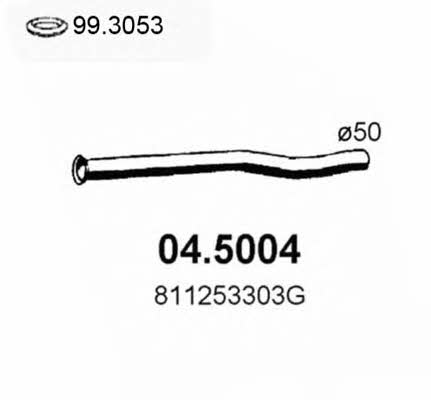 Asso 04.5004 Вихлопна труба 045004: Купити в Україні - Добра ціна на EXIST.UA!