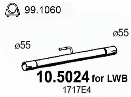 Asso 10.5024 Вихлопна труба 105024: Купити в Україні - Добра ціна на EXIST.UA!