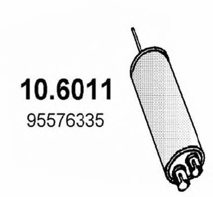 Asso 10.6011 Глушник, середня частина 106011: Купити в Україні - Добра ціна на EXIST.UA!