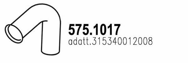 Asso 575.1017 Вихлопна труба 5751017: Купити в Україні - Добра ціна на EXIST.UA!