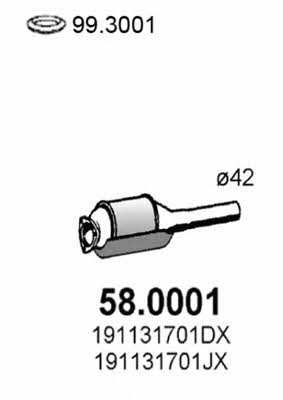 Asso 58.0001 Каталізатор 580001: Купити в Україні - Добра ціна на EXIST.UA!