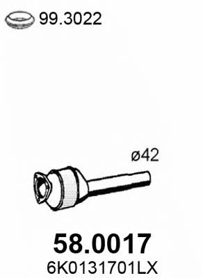 Asso 58.0017 Каталізатор 580017: Купити в Україні - Добра ціна на EXIST.UA!