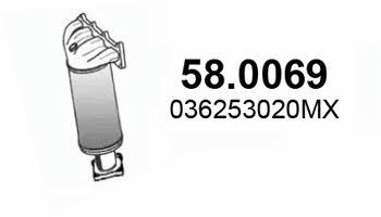 Asso 58.0069 Каталізатор 580069: Купити в Україні - Добра ціна на EXIST.UA!
