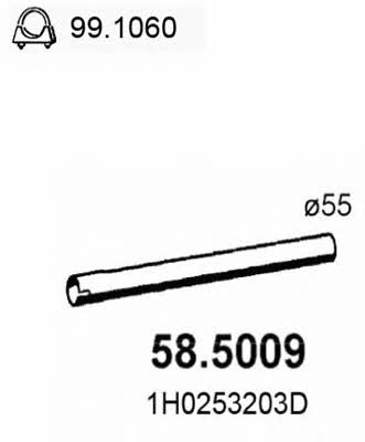 Asso 58.5009 Вихлопна труба 585009: Купити в Україні - Добра ціна на EXIST.UA!