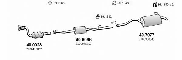 ART3051 Asso Система выпуска отработаных газов