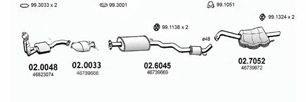 Asso ART3131 Система випуску відпрацьованих газів ART3131: Купити в Україні - Добра ціна на EXIST.UA!