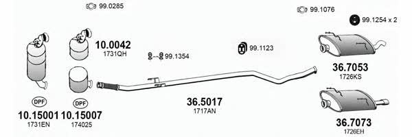 ART3895 Asso Система выпуска отработаных газов