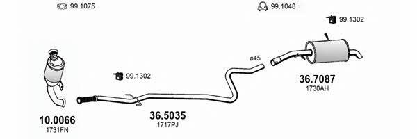 Asso ART3904 Система випуску відпрацьованих газів ART3904: Приваблива ціна - Купити в Україні на EXIST.UA!