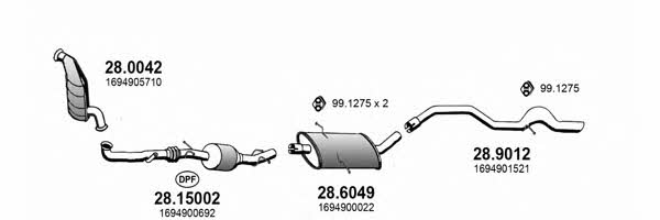 ART3985 Asso Система выпуска отработаных газов