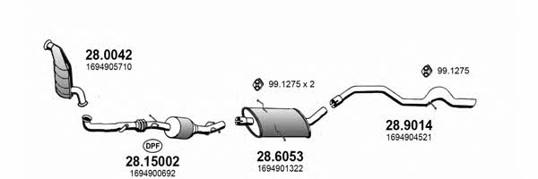 ART3997 Asso Система выпуска отработаных газов