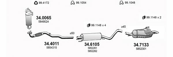  ART3520 Система випуску відпрацьованих газів ART3520: Купити в Україні - Добра ціна на EXIST.UA!