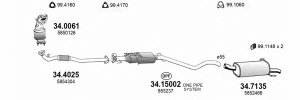 Asso ART3533 Система випуску відпрацьованих газів ART3533: Купити в Україні - Добра ціна на EXIST.UA!