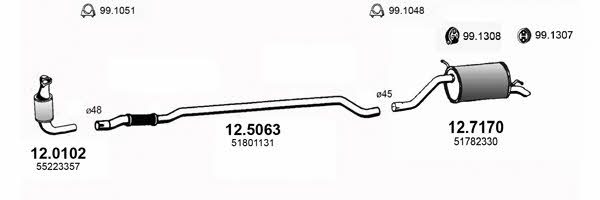 ART4296 Asso Система випуску відпрацьованих газів