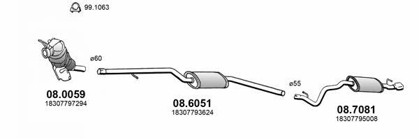 ART4309 Asso Система выпуска отработаных газов