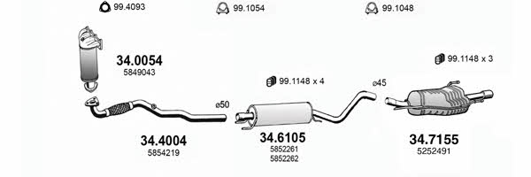  ART4338 Система випуску відпрацьованих газів ART4338: Купити в Україні - Добра ціна на EXIST.UA!