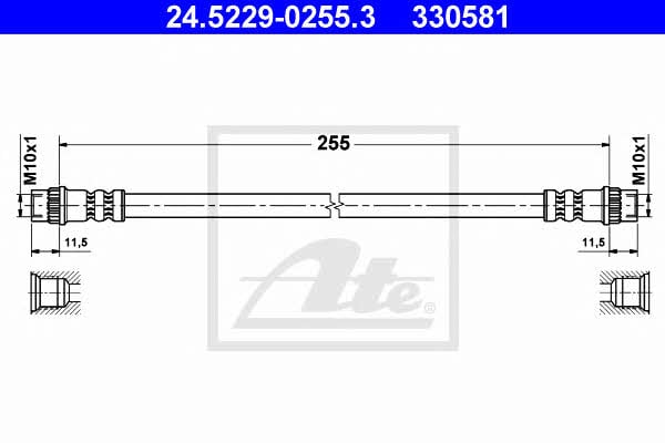 24522902553 Ate Тормозной шланг