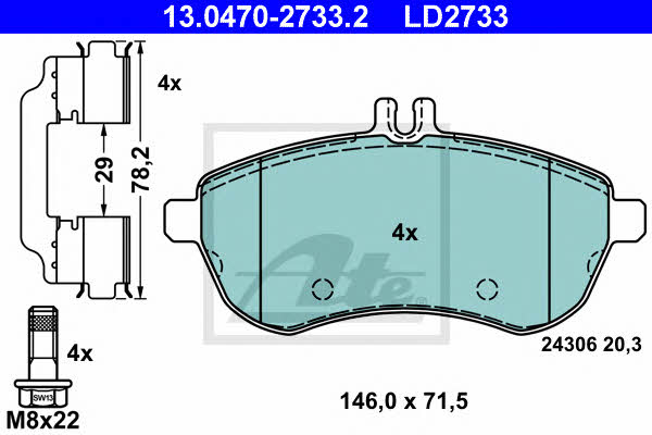 Ate Тормозные колодки дисковые ATE CERAMIC, комплект – цена 3918 UAH