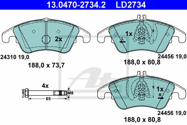 Ate Тормозные колодки дисковые ATE CERAMIC, комплект – цена 4224 UAH