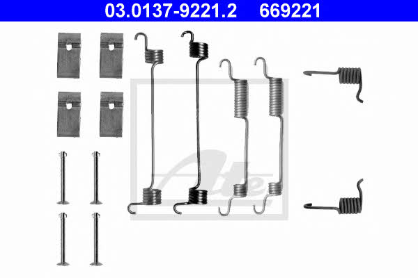 Ate 03.0137-9221.2 Комплект монтажний гальмівних колодок 03013792212: Купити в Україні - Добра ціна на EXIST.UA!
