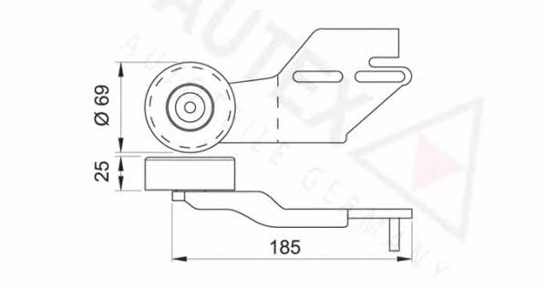 Autex 641409 Ролик натяжний ременя поліклинового (приводного) 641409: Купити в Україні - Добра ціна на EXIST.UA!