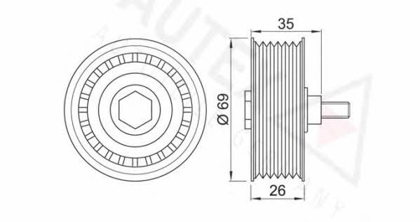 Autex 654256 Ролик натяжний ременя поліклинового (приводного) 654256: Купити в Україні - Добра ціна на EXIST.UA!