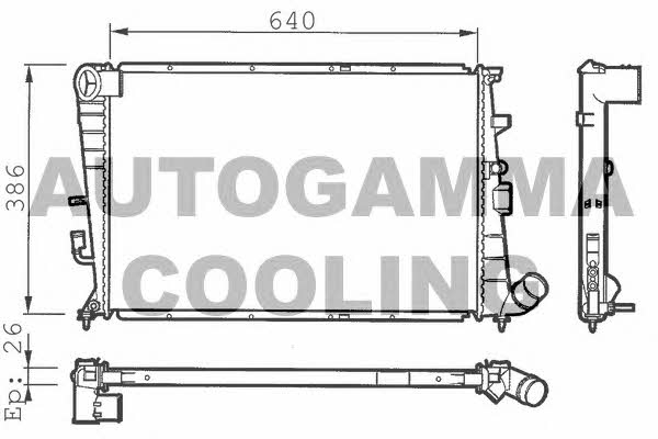 Autogamma 100218 Радіатор охолодження двигуна 100218: Купити в Україні - Добра ціна на EXIST.UA!