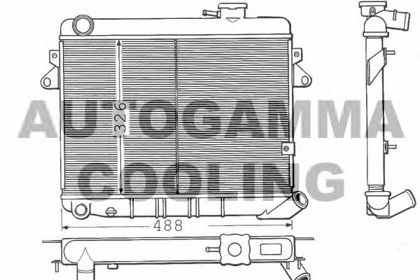 Autogamma 100255 Радіатор охолодження двигуна 100255: Купити в Україні - Добра ціна на EXIST.UA!