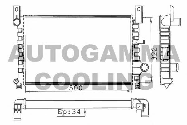 Autogamma 100331 Радіатор охолодження двигуна 100331: Купити в Україні - Добра ціна на EXIST.UA!