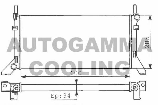 Autogamma 100340 Радіатор охолодження двигуна 100340: Купити в Україні - Добра ціна на EXIST.UA!