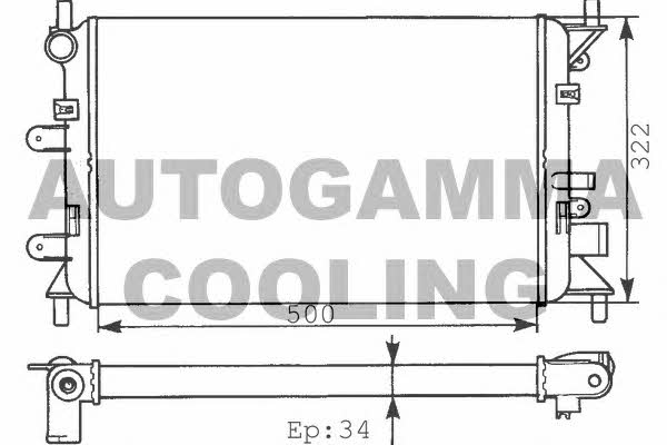 Autogamma 100346 Радіатор охолодження двигуна 100346: Купити в Україні - Добра ціна на EXIST.UA!