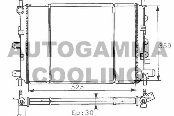 Autogamma 100347 Радіатор охолодження двигуна 100347: Купити в Україні - Добра ціна на EXIST.UA!